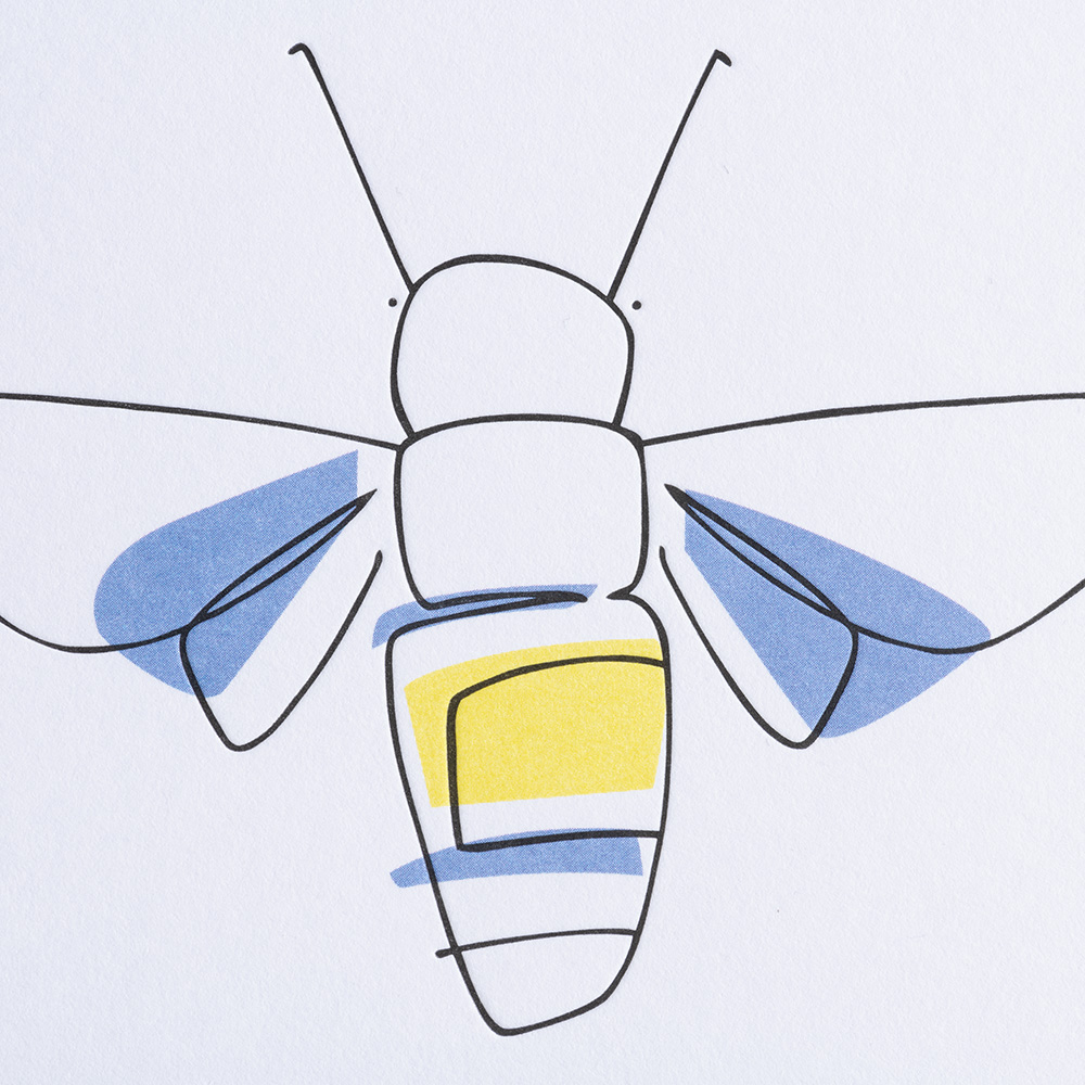 Grußkarte CharakTiere - Flotte Biene